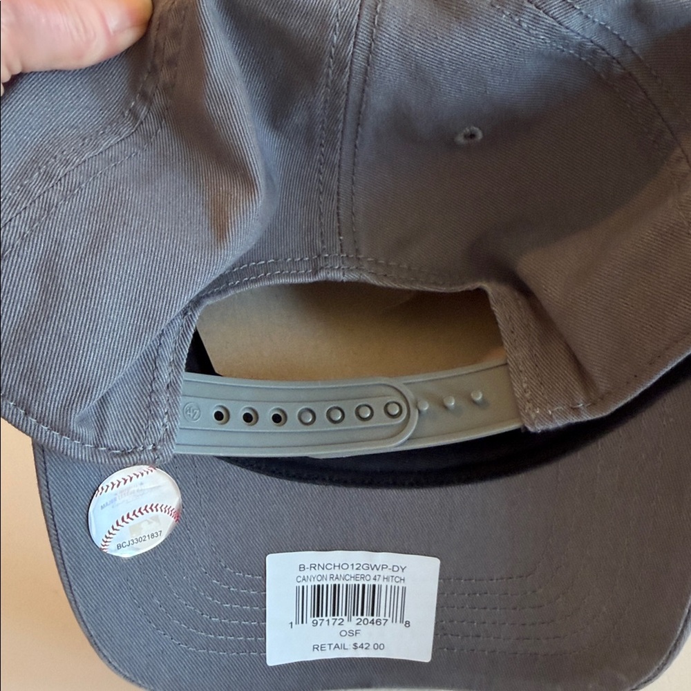 '47  Los Angeles Dodgers Gray Hat with White Logo Piping NWT. Box36 - Picture 2 of 4